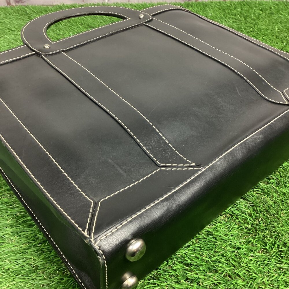 Vintage Marc Jacobs Handbag Briefcase Black Leather - Picture 8 of 16